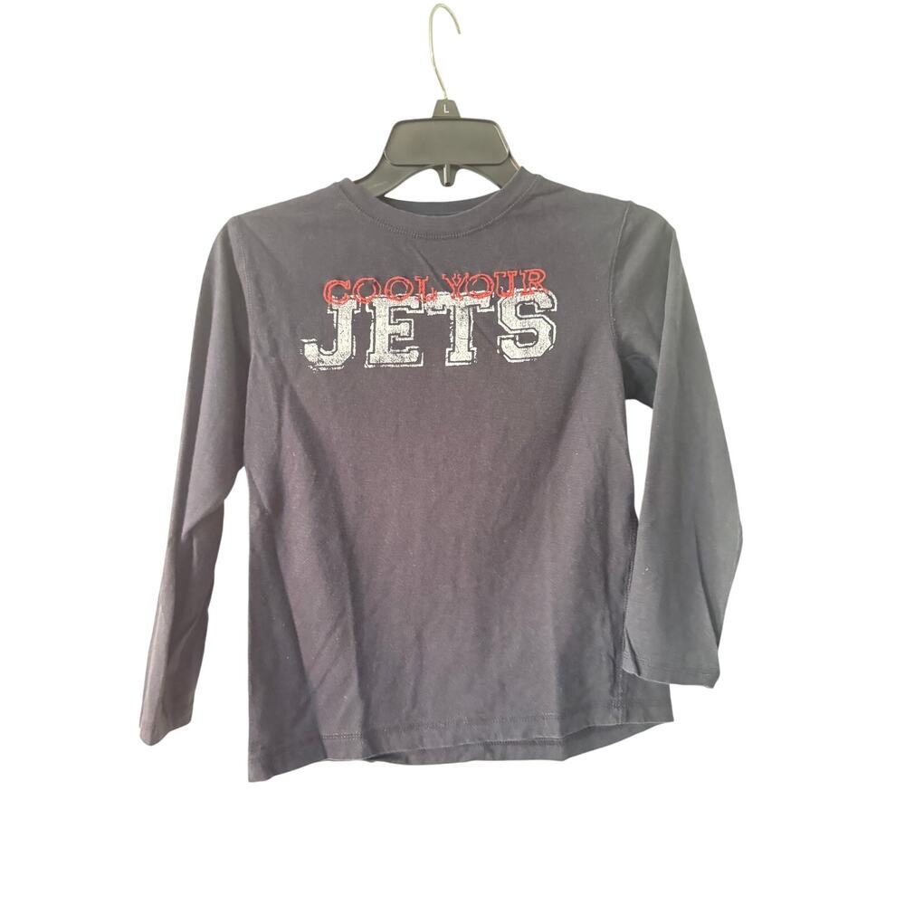 Gymboree "Cool Your Jets" Boy Size 7 Long Sleeve Shirt  Navy